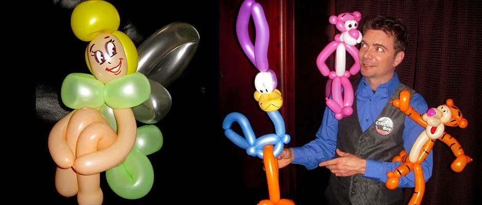 Circus Boy's balloon creations
